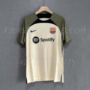 FC Barcelona 23-24 Cream Pre Match T-Shirt PLAYER Version