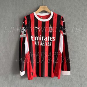 AC Milan Home 24-25 Long Sleeves PLAYER Version