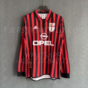 AC Milan Home 1999-00 Long Sleeves RETRO