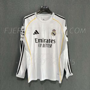 Real Madrid Home 25-26 Long Sleeves FAN Version