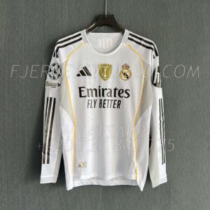 Real Madrid Home 25-26 Long Sleeves PLAYER Version