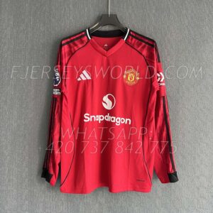 Manchester United Home 25-26 Long Sleeves FAN Version