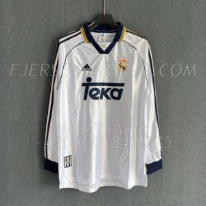 Real Madrid Home 1998-00 RETRO Long Sleeves