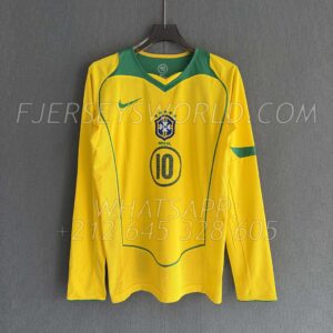 Brazil Home 2004 RETRO Long Sleeves