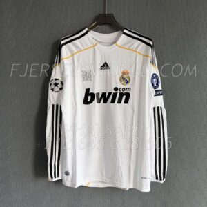 Real Madrid Home 2009-10 Long Sleeves RETRO