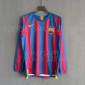 FC Barcelona Home 2005-06 UCL Final Long Sleeves RETRO