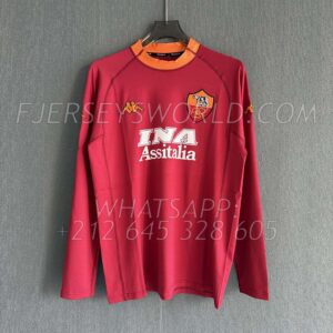 AS Roma Home 2000-01 Long Sleeves RETRO