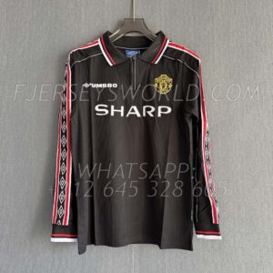 Manchester United Black 1998-99 Long Sleeves RETRO