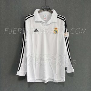 Real Madrid Home 2002-03 Long Sleeves RETRO