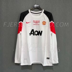 Manchester United Away 2010-11 UCL Final Long Sleeves RETRO